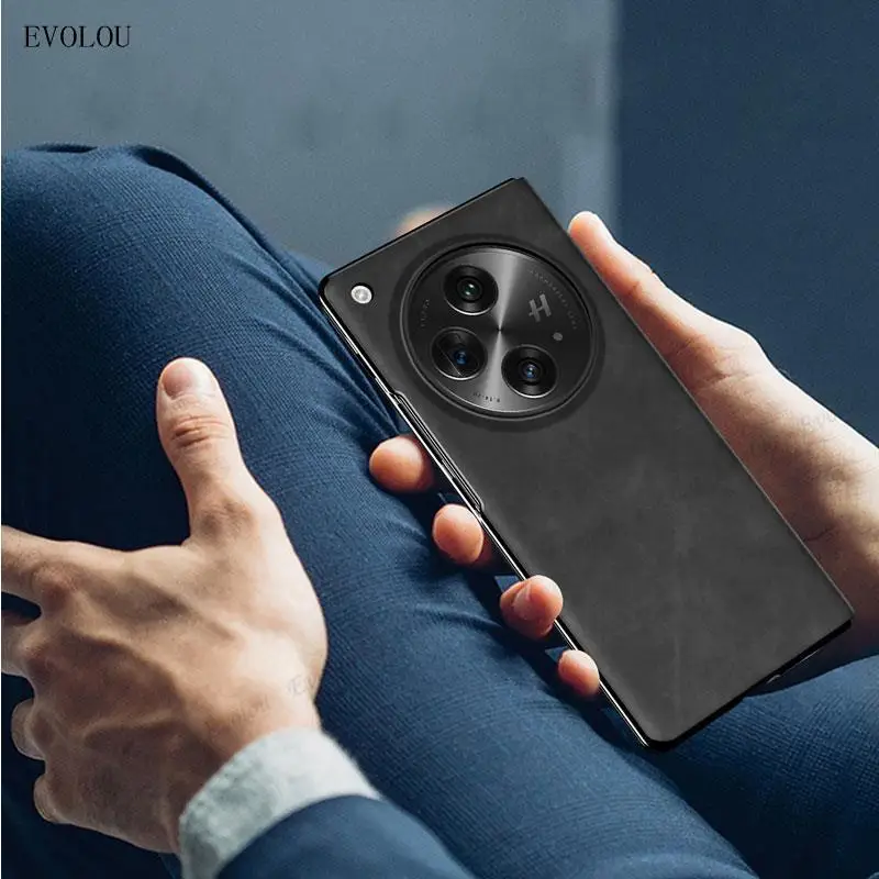 Funda de cuero para Oneplus Open Nappa Stripe Flip, con ranura para bolígrafo para One Plus Open 5G 1 + open Protection Magnetic Book Stand Cover - imagen 5