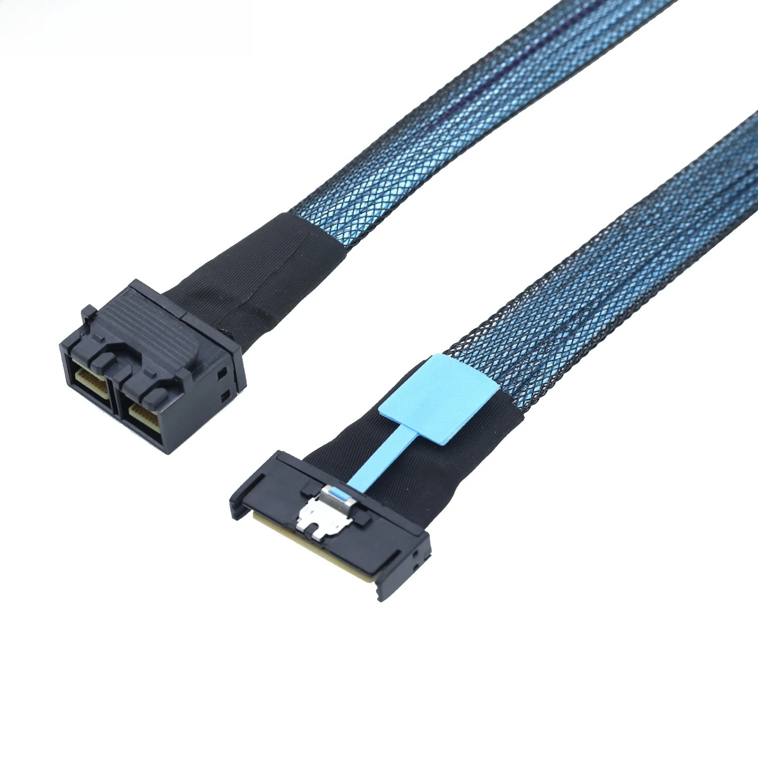 PCI-E Gen5 MCIO 8i a 8X puerto dual MINI SAS HD SFF-8643 servidor Cable adaptador de alta velocidad longitud opcional 0,5 M 1M - imagen 3