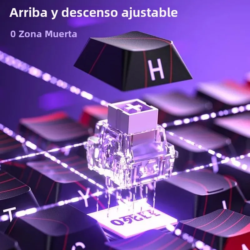 AULA Win60 HE teclado para juegos con interruptor magnético 8k con cable 60% personalizado RGB Hot Swap Rt Esports Gamer Teclado mecánico para regalos de Pc - imagen 5
