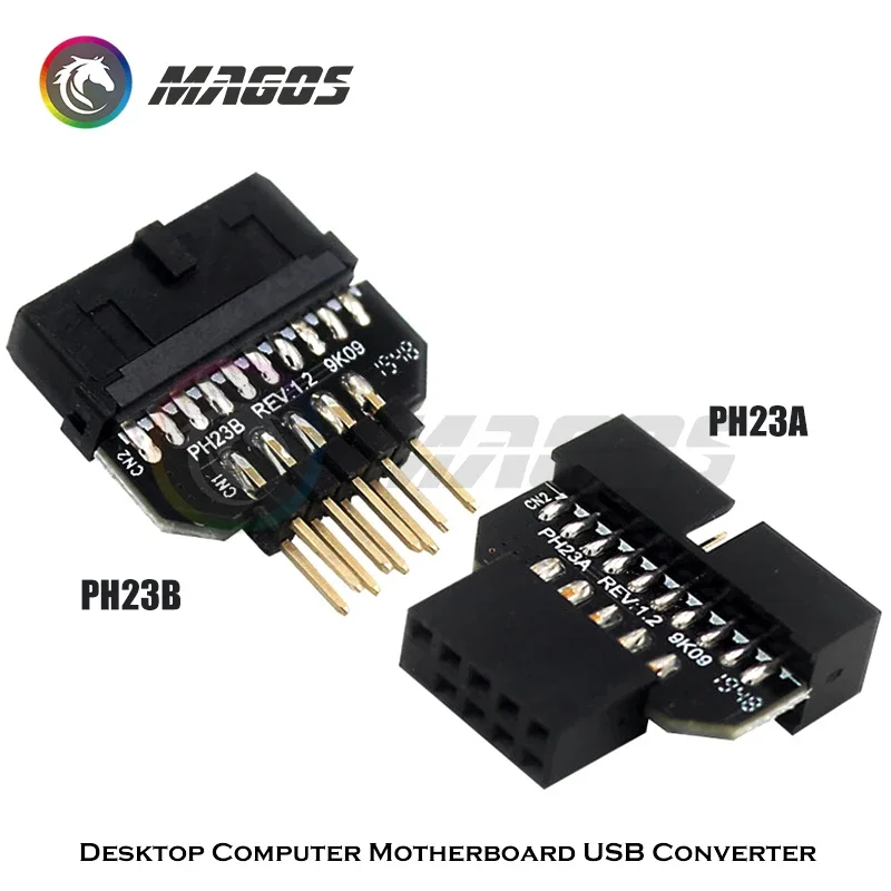 Adaptador USB Mobo para ordenador PC, convertidor mutuo USB 2,0 a USB 3,0, conector macho a hembra de 9 pines - 19 pines - imagen 2