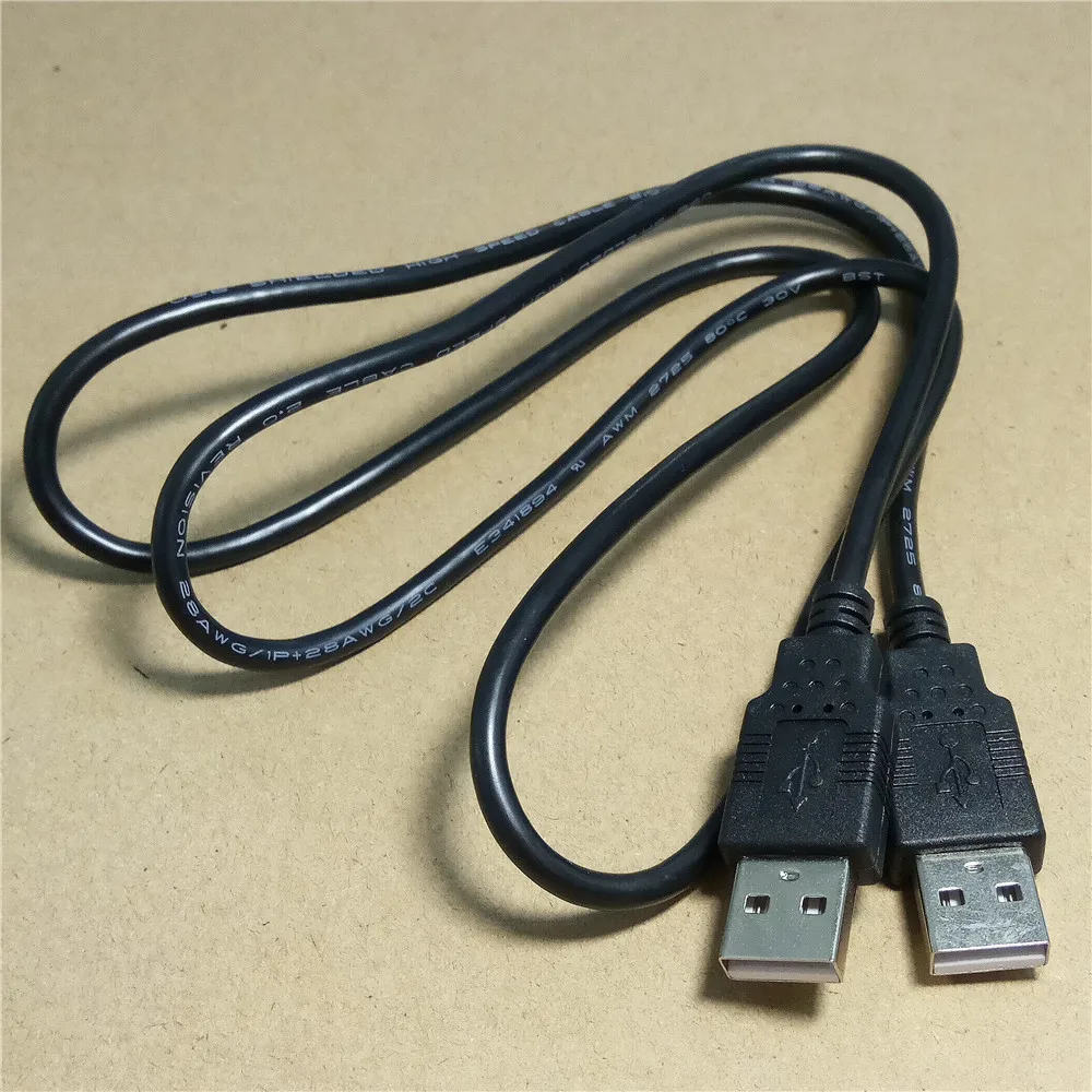 Cable de extensión de computadora USB doble de 0,3 M-5 M 1M USB 2.0 tipo A Cable de enchufe a enchufe de alta velocidad 480 mbps negro - imagen 5
