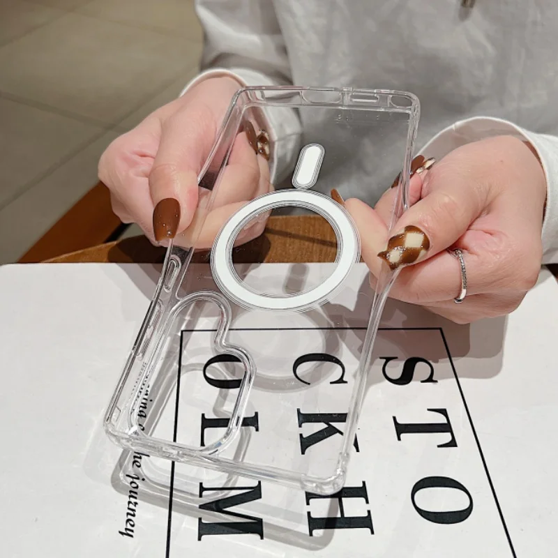 Funda magnética acrílica transparente a prueba de golpes para Samsung S25 S24 S23 S22 S21 FE Plus Ultra A16 A36 A56 A26 S25edge 5G - imagen 5