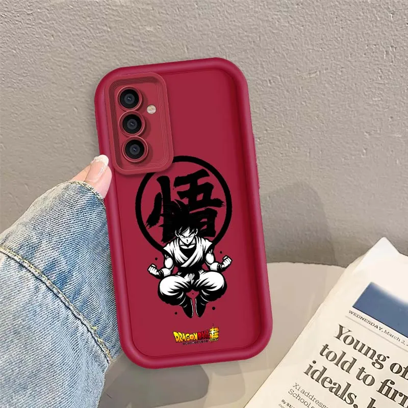 D-Dragon Ball Anime Son Goku arte para Samsung A71 A56 A55 A54 A53 A51 A35 A32 A31 A16 A15 A06 funda de teléfono con escalera ocular - imagen 5