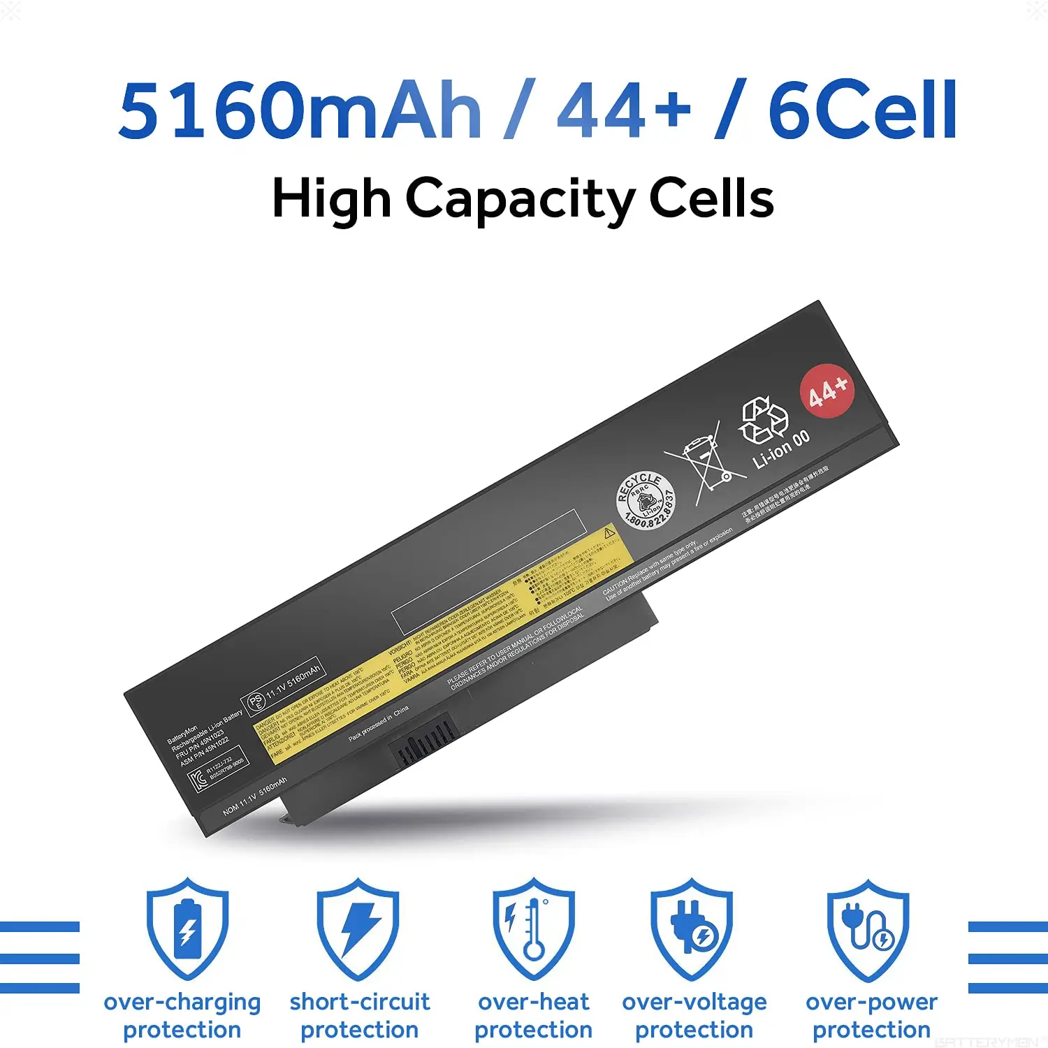 Batería 0A36306 para ordenador portátil, 44 + 0A36306, para Lenovo Thinkpad X230, X230i, X220s, X220, 0A36307, 45N1022, 45N1023, 45N1025, 0A36281, 0A36282, 0A36283 - imagen 3