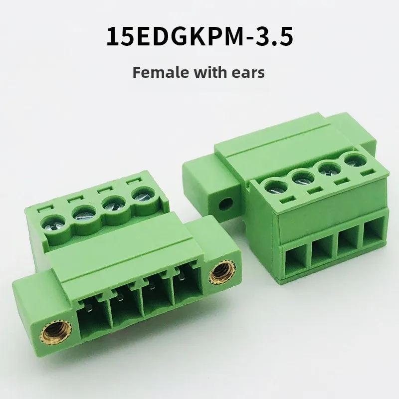 1 Juego de terminal enchufable de 15EDGRKP-3,5mm a tope sin soldadura 2P3P4P5P6P7P8P9P-24P con brida 2EDGKP conector enchufable macho y hembra - imagen 3