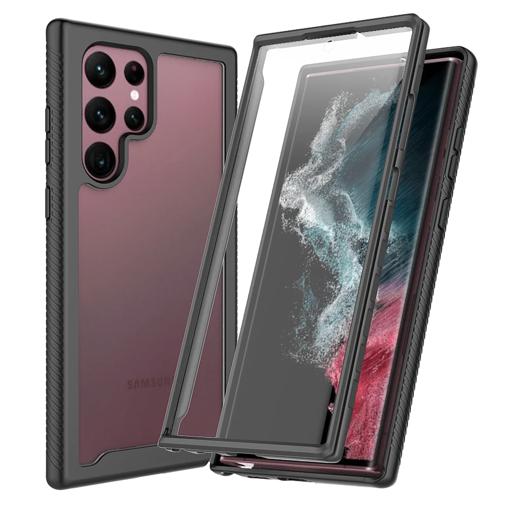 Protector de pantalla de cuerpo completo, funda transparente para Samsung Galaxy S22, S23, S24ULTRA, S21PLUS, S20, S21FE, A52, A13, A22, A73, A53, A33, 360