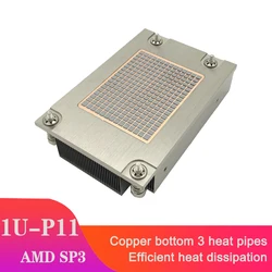 COOLSERVER P11 1U Enfriador CPU AMD SP3 3 Heatpipes