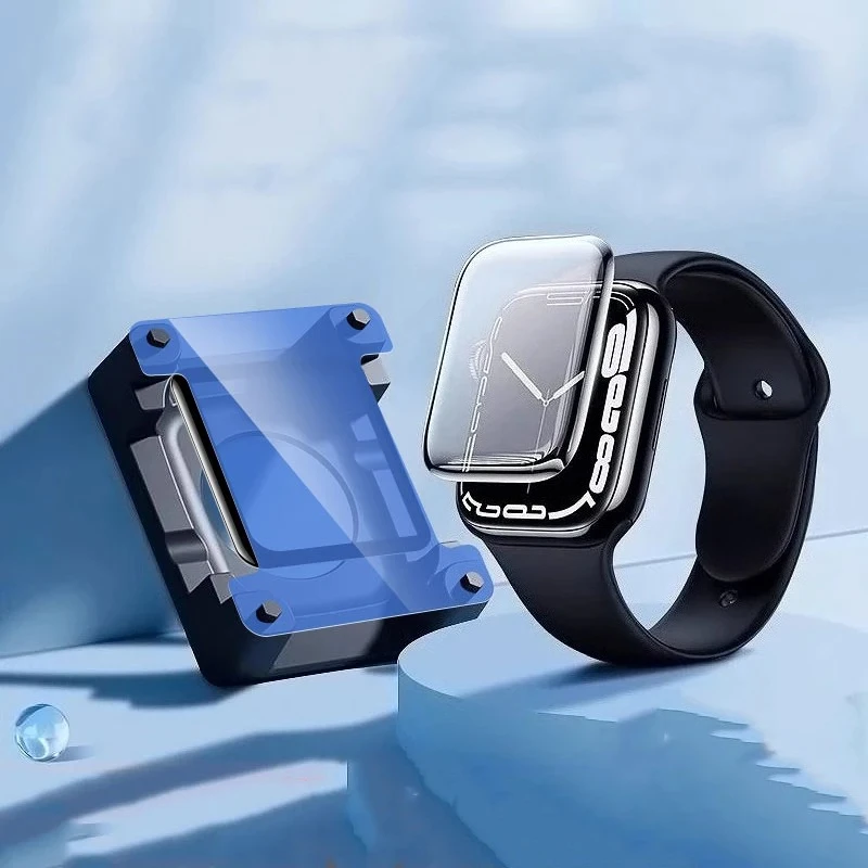 Para Apple Watch Series 11-10 9-8-7-6 5 Se 42-46mm 41mm 45mm 40 44mm herramienta de dispositivo de posicionamiento + Protector de pantalla de película ultra 3/2 49mm