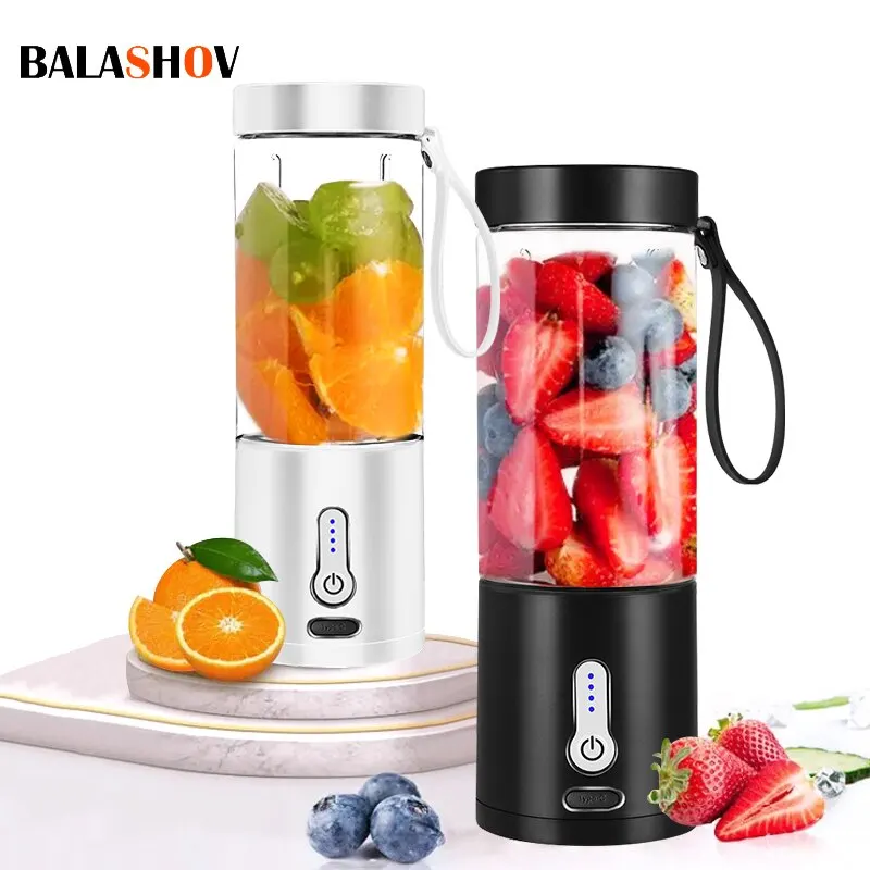 Licuadora portátil potente para batidos, recargable por USB procesador de alimentos, máquina mezcladora de frutas, Mini exprimidor, taza batidora, 530ML
