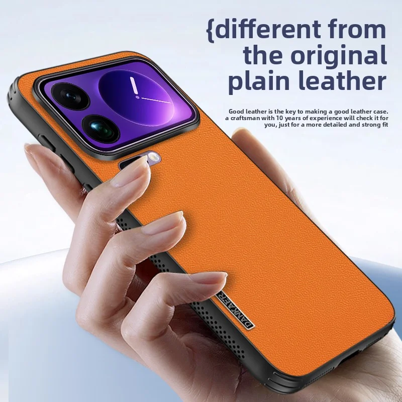 Para Xiaomi Mi 17 Pro Max funda de lujo de cuero PU funda protectora trasera para Xiaomi Mi 17 15 14 Pro 15Ultra carcasa de teléfono - imagen 2