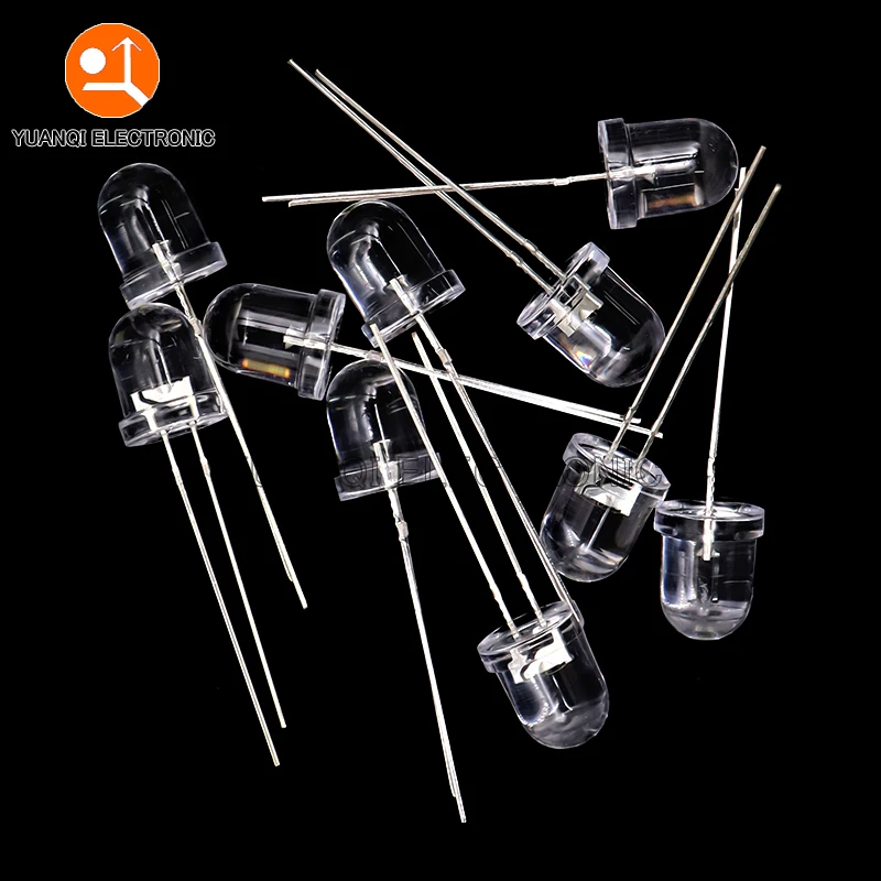 10 Uds F8 8mm rápido/lento RGB Flash rojo verde azul Arco Iris diodo emisor de luz multicolor LED redondo Kit de bricolaje a todo Color - imagen 5