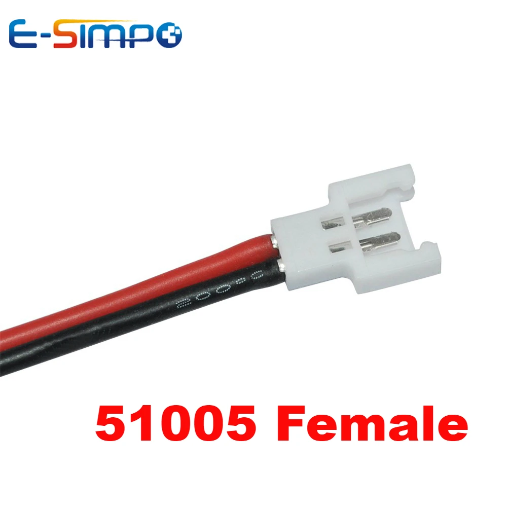 10 Uds 51005 51006 2 pines 10cm MX2.0 modelo de avión toma de carga de batería enchufe macho hembra cable Terminal - imagen 2