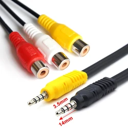 Cable Adaptador Jack 3,5 mm a 3 RCA Hembra de Audio y Vídeo