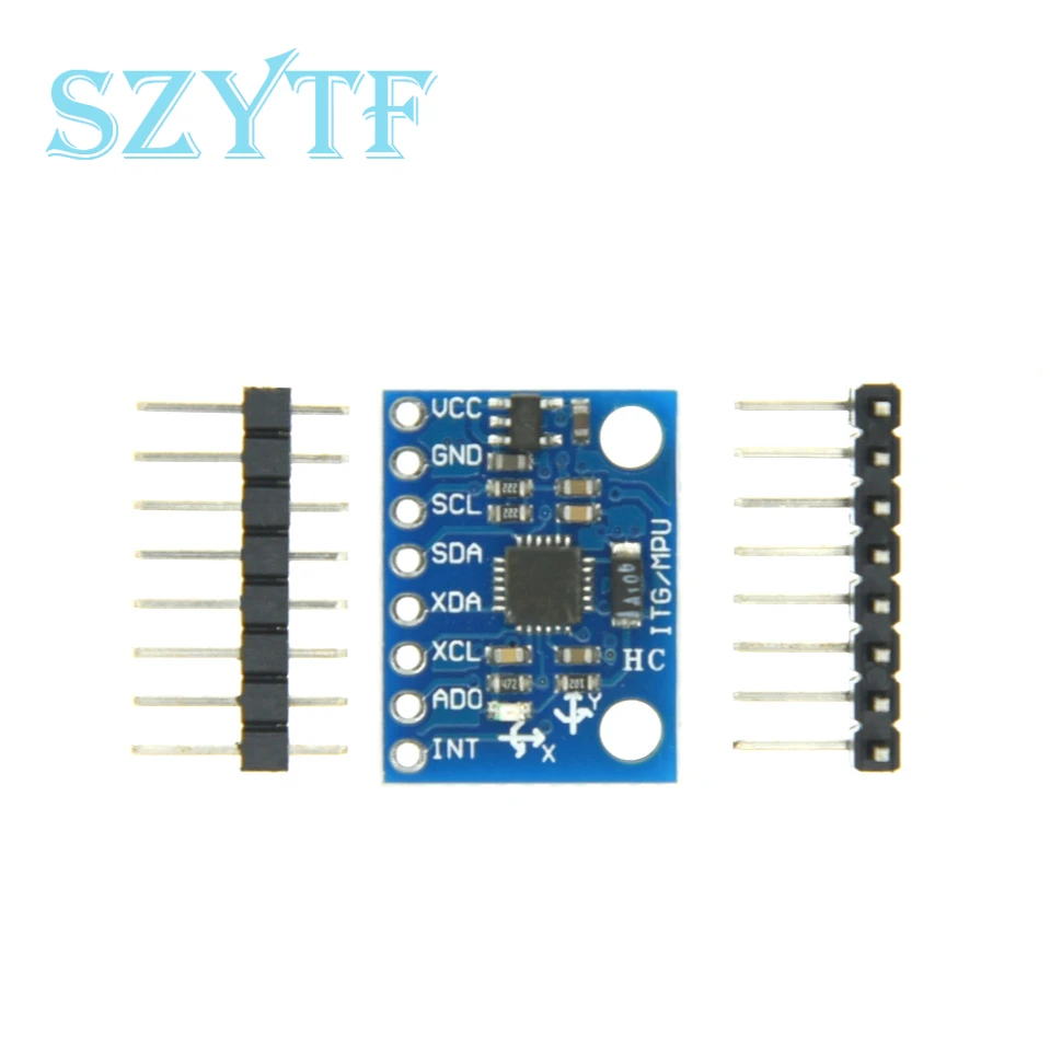 Sensores giroscópicos analógicos I2C GY-521 MPU6050 de 3 ejes, módulo acelerómetro de 3 ejes para Arduino con pines, 3-5V DC - imagen 5