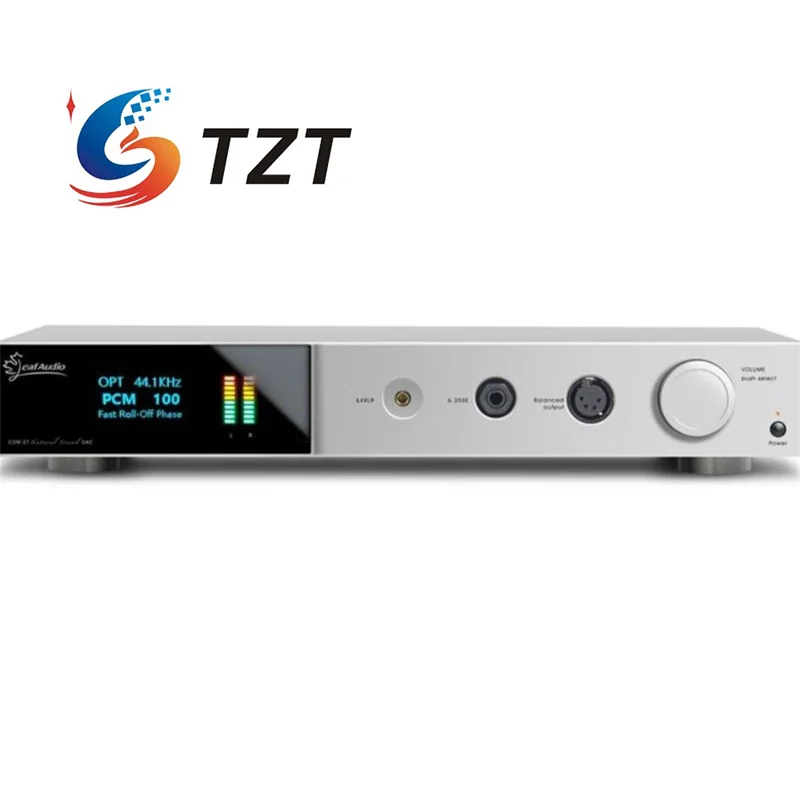 TZT CMD27 Dual CS43198 DAC equilibrado DSD512 decodificador de Audio Bluetooth 30 Uds condensador de Audio para ELNA con medidor de nivel VU