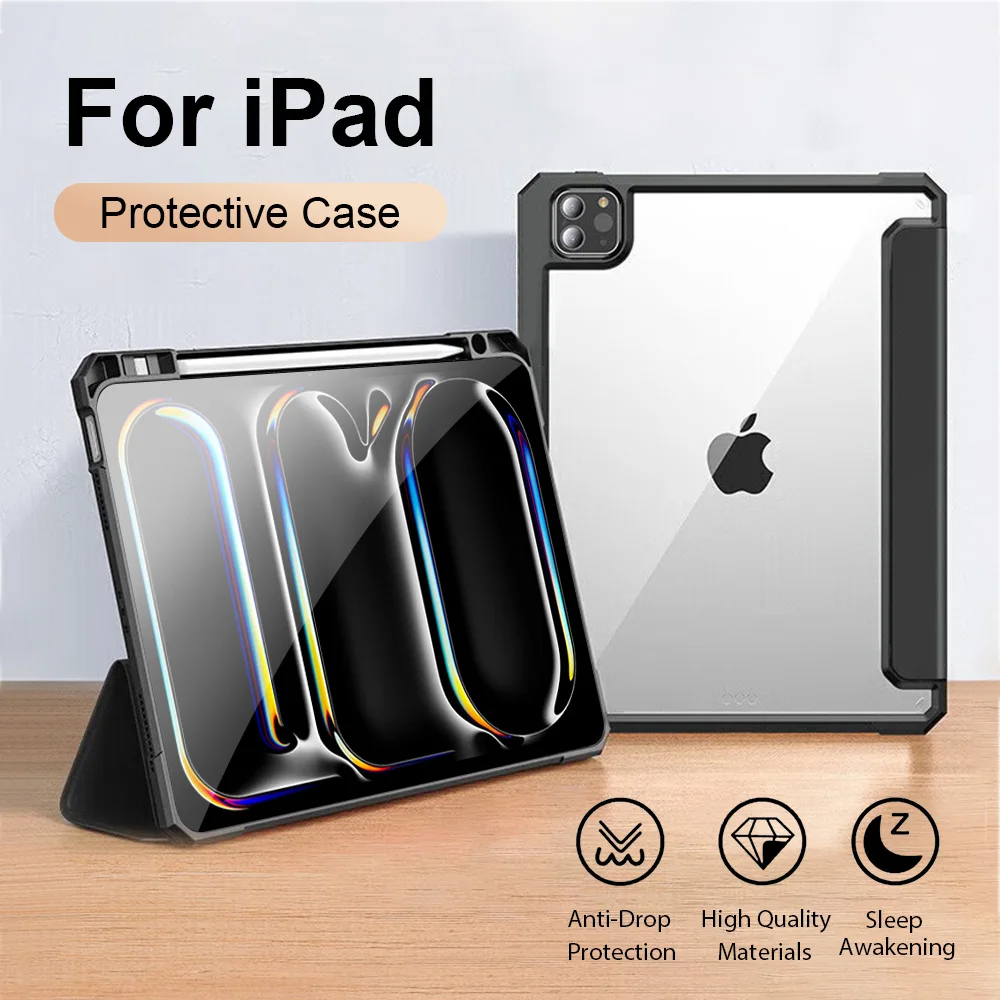 Funda para iPad Pro 12,9 11 13 M5 M4 2025 A16 M3 10. a generación 10,9 Funda para iPad Air 3 4 5 6 Mini 7 10,5 10,2 Funda protectora - imagen 2