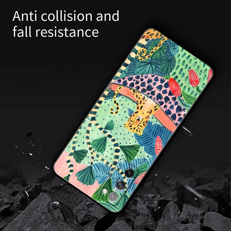 Funda con Estampado de jungla Tropical para Samsung Galaxy, carcasa trasera con estampado de leopardo, S23 Ultra, S22, 5G, S21, S20 FE, S24, S10 Plus - imagen 4