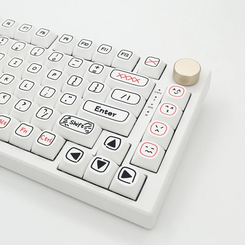 Teclas de Graffiti de 125 teclas, teclas de perfil MA PBT para teclado mecánico, juego de tapas de teclas personalizadas de Anime lindo, Tester68 Rk61 MX Switch - imagen 2