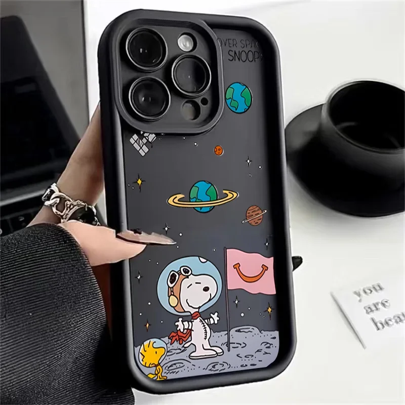 Funda para Xiaomi Redmi Note 14 13 12 Pro Plus 11 12S 11S Redmi 15C 15 14C 13C 12C 10C A5 dibujos animados astronauta Snoopy carcasa de silicona - imagen 3