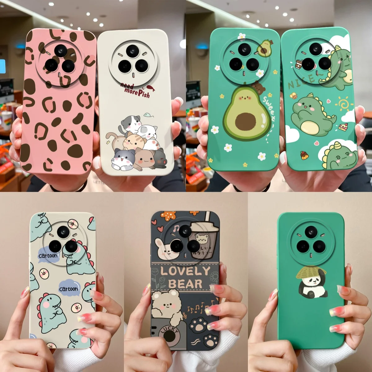 Funda de teléfono para Realme 14 Pro Plus, funda encantadora, funda trasera de silicona líquida Premium suave, protección de cámara, carcasa de teléfono anticaída