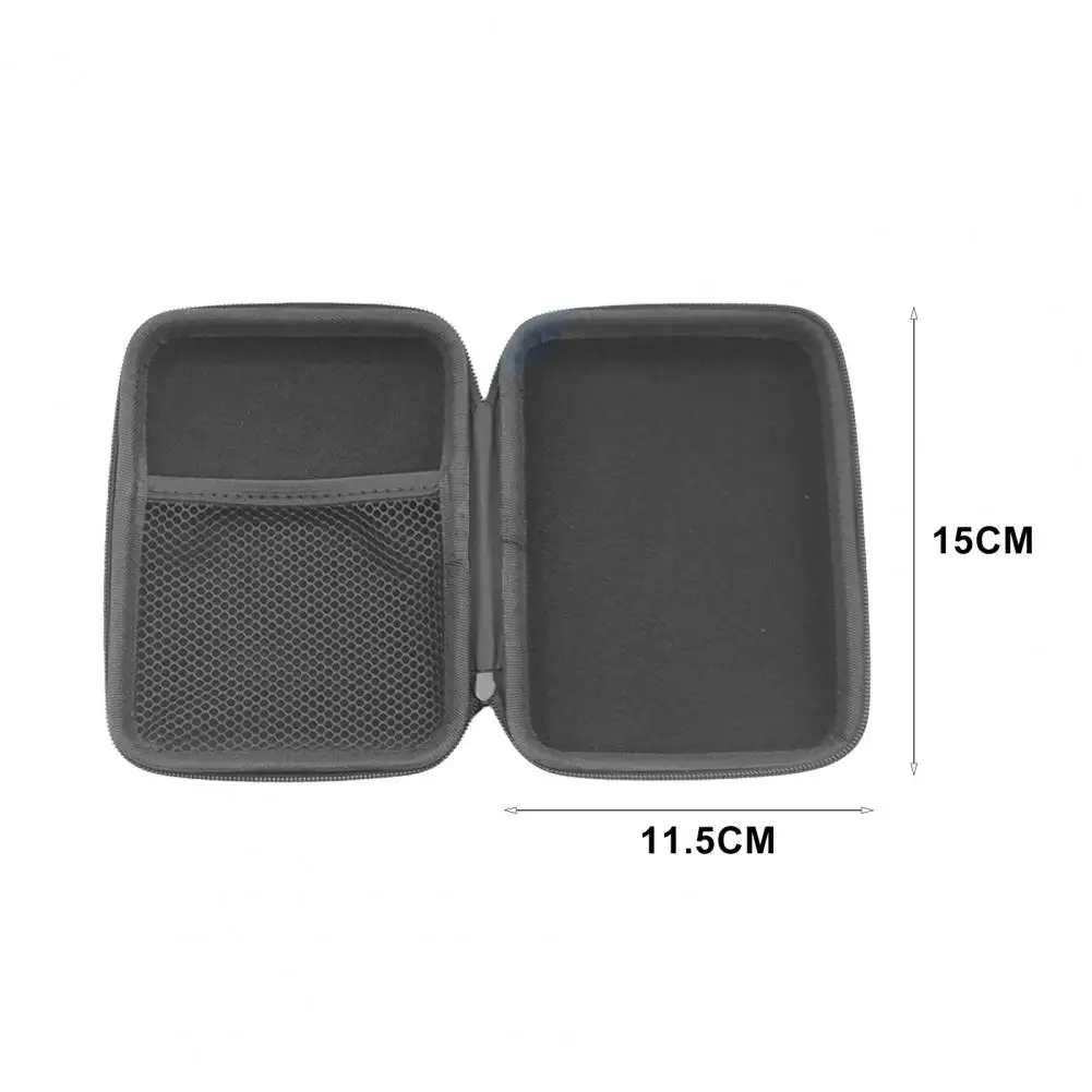 Estuche de almacenamiento útil de forma cuadrada, bolsa de almacenamiento de accesorios de auriculares negra duradera, resistente a impactos - imagen 3