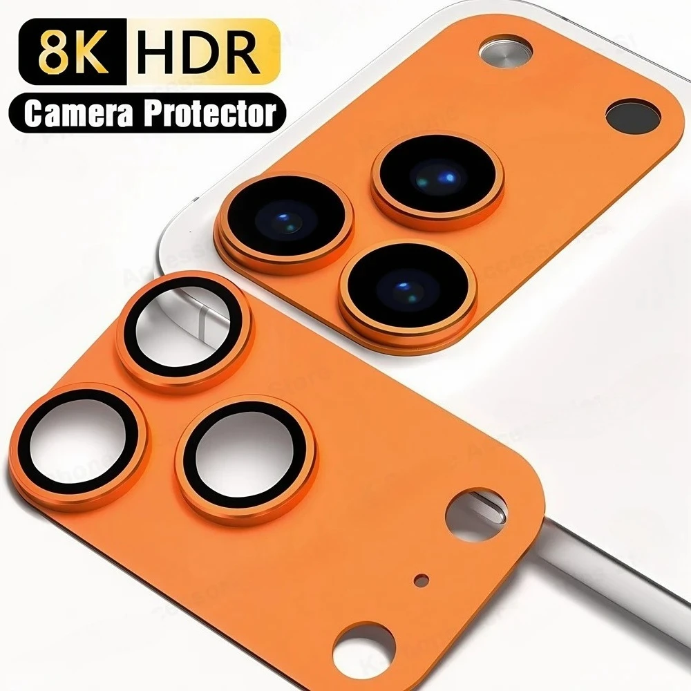 Protector de cámara de Metal naranja para IPhone 17 Pro Max, cubierta de anillo de lente de aleación para IPhone17 Pro Max, accesorios para lentes de teléfono - imagen 3