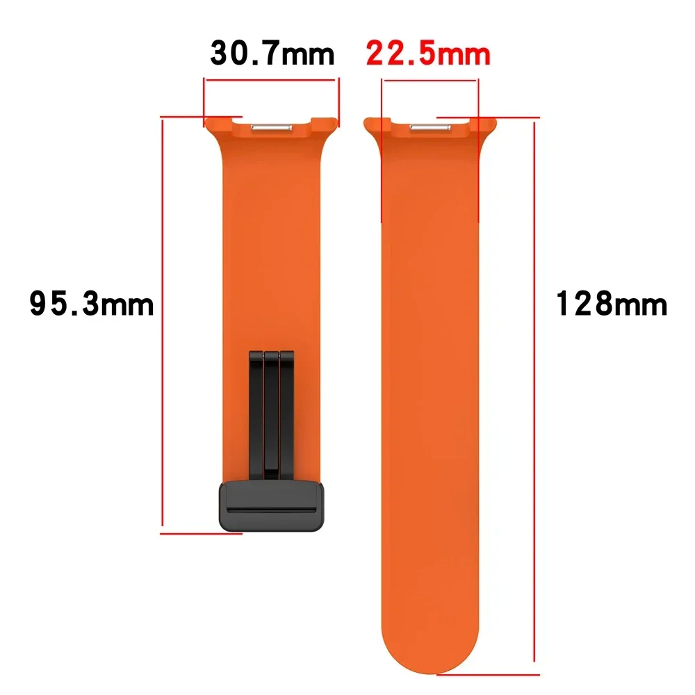 Pulseras deportivas con hebilla magnética para Samsung Galaxy Watch 8, pulsera clásica de silicona de 46mm, correa de repuesto para Galaxy Watch 8 40/44mm - imagen 3