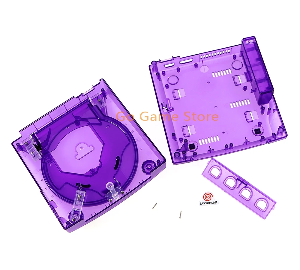1 Juego de carcasa para Sega para SEGA Dreamcast DC, máquina de videojuegos retro, carcasa transparente, carcasa de plástico translúcida - imagen 5