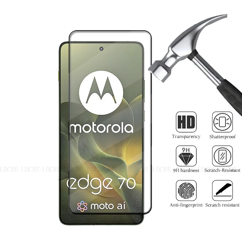 1-4 Uds para Motorola Moto Edge 70 vidrio Moto Edge 70 vidrio templado cubierta completa pegamento Protector de pantalla de teléfono Motorola Moto Edge 70 - imagen 2