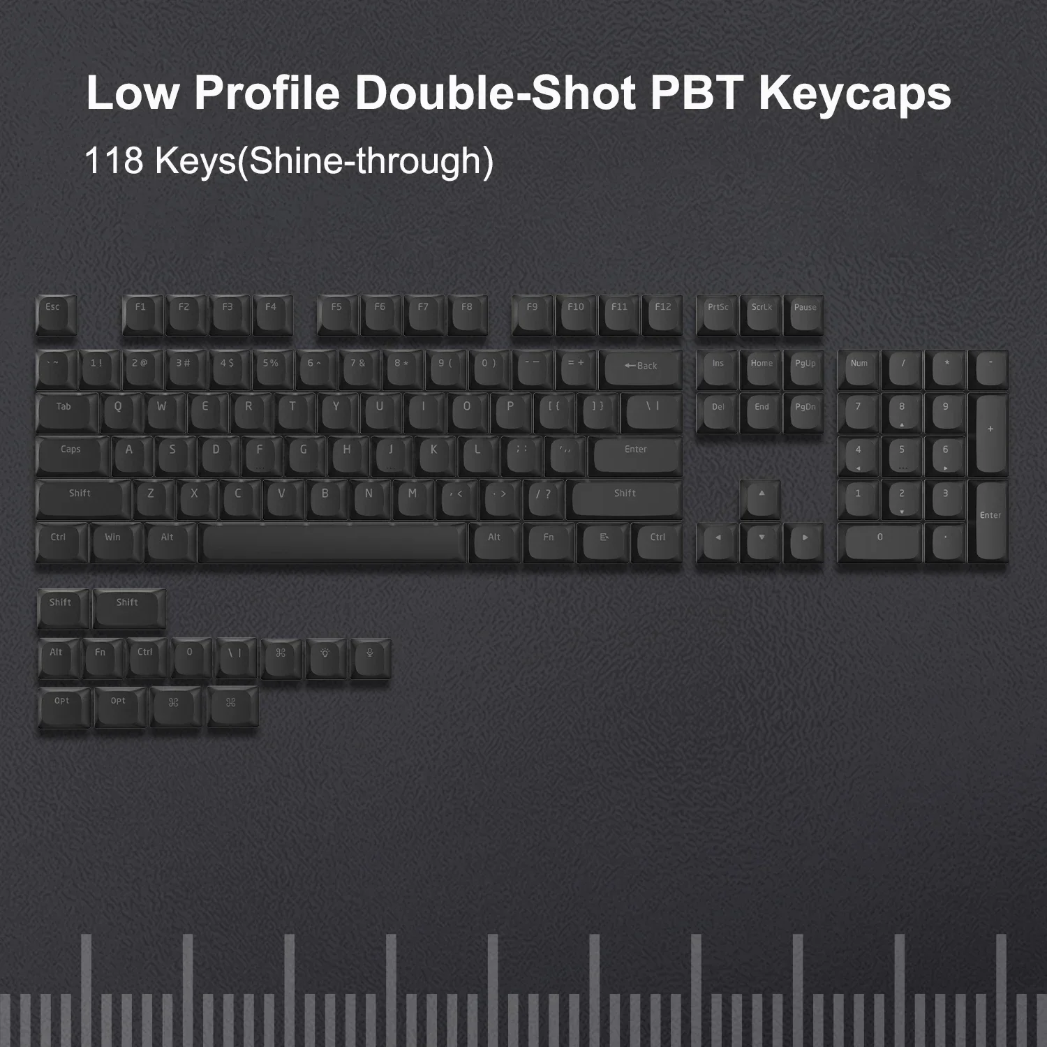 118 keys black