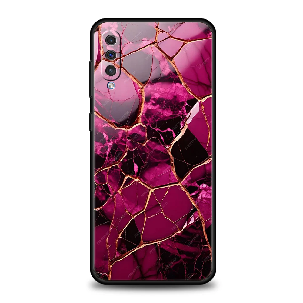 Funda de mármol rosa dorado a la moda para Samsung A56 A36 A26 A24 A16 A14 A12 A32 A50 A70 A22 A30 A40 A34 A54 A42 A52 A04s A06 5G - imagen 2