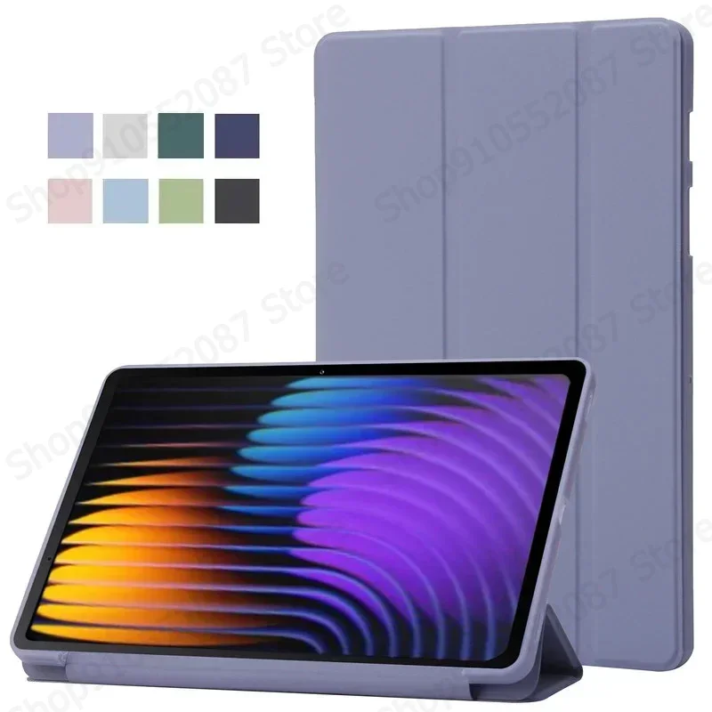Para Xiaomi Pad 7 Funda de 11,2 pulgadas triple PU Leaher soporte trasero suave Tablet Coque para Xiaomi Pad 7 / Xiaomi Pad 8 Funda