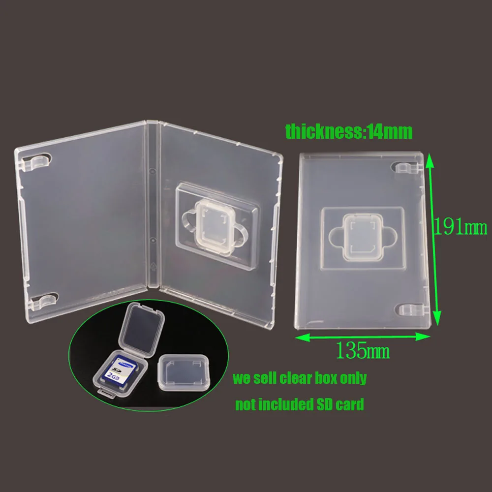 Cajas transparentes de alta calidad, Protector de tarjeta de memoria SD, estuche de plástico transparente