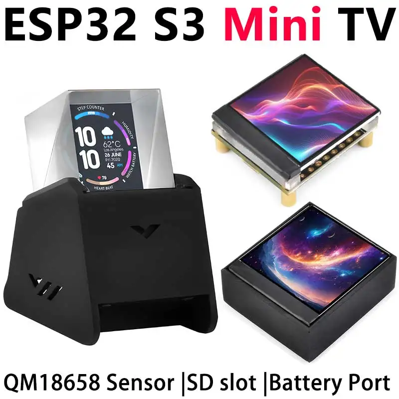 Placa de desarrollo ESP32 S3, pantalla holográfica LCD de 1,3 pulgadas, Mini TV de prisma refractivo transparente 3D de 1,3 pulgadas para Arduino