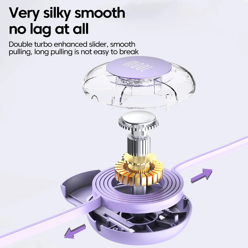 PD 100W USB tipo c a tipo c Cable de carga rápida para iphone 15 Xiaomi Huawei Tablet portátil Cable USB C retráctil Cable de datos - imagen 3