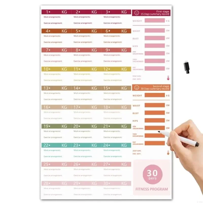 Planificador entrenamiento físico a prueba agua, organizador horarios entrenamiento fácil usar, programa para - imagen 4