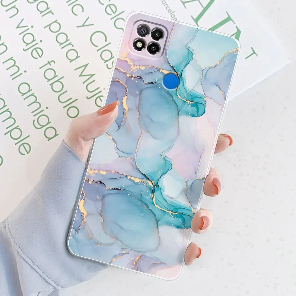 Para Xiaomi Redmi 9C funda para Redmi 9C NFC mármol transparente silicona suave TPU funda para Redmi 9C Redmi9C NFC cubierta parachoques trasero - imagen 4