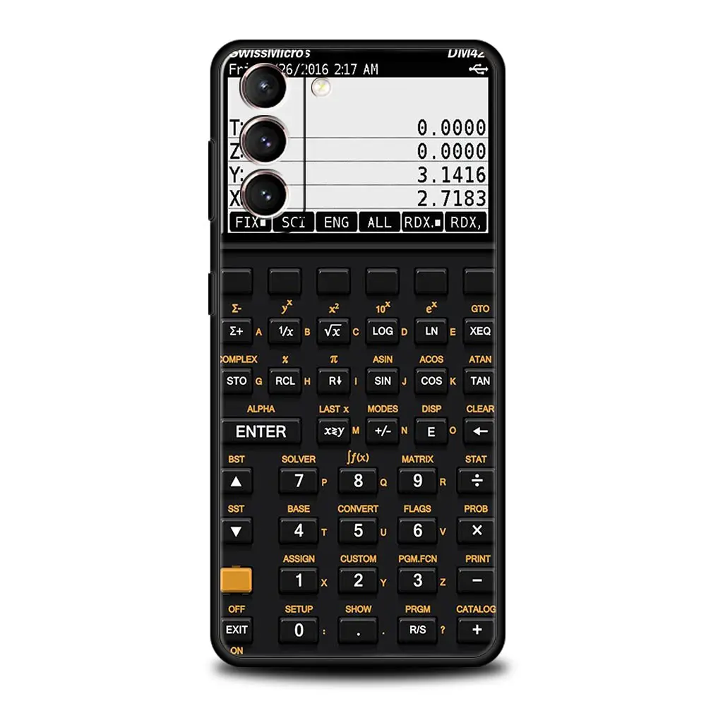 Funda de teléfono con calculadora Retro para Samsung Galaxy S25 S24 S23 S22 S20 Ultra S21 FE 5G S10 Plus S10E, funda suave de TPU - imagen 3