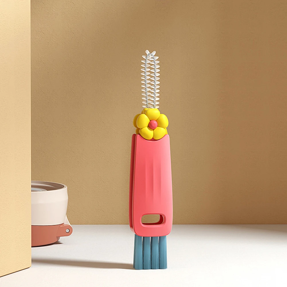 Cepillo de botella 3 en 1, herramientas de limpieza de cocina, aislamiento multifuncional, tapa de taza - imagen 3