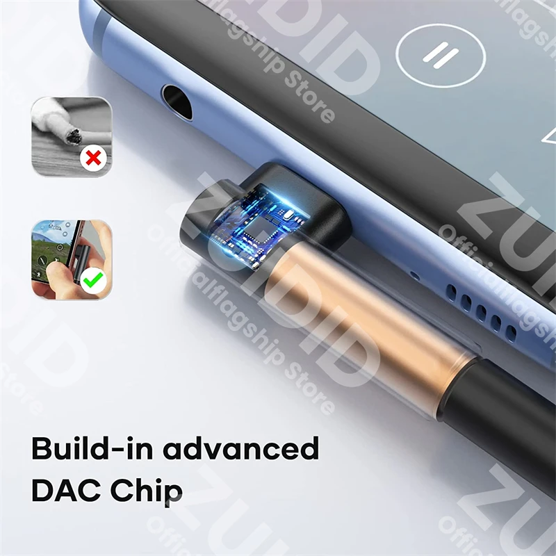 Codo USB tipo C a 3,5mm adaptador de auriculares HiFi 3,5 Jack auriculares Cable adaptador de Audio auxiliar para iPad Pro Samsung Huawei Xiaomi - imagen 5