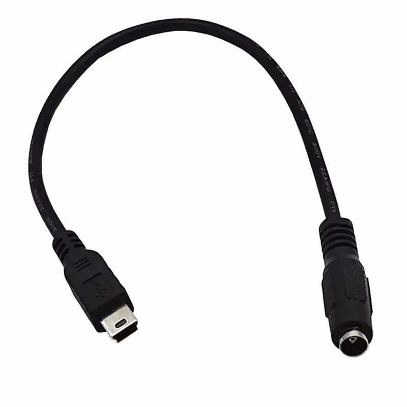 Cable adaptador de corriente de 5 pines, accesorio de cobre puro 3A de 3,5mm x 1,35mm/5,5mm x 2,1mm a Mini USB macho de 5 pines para cámara MP3, Puerto DC a T - imagen 5