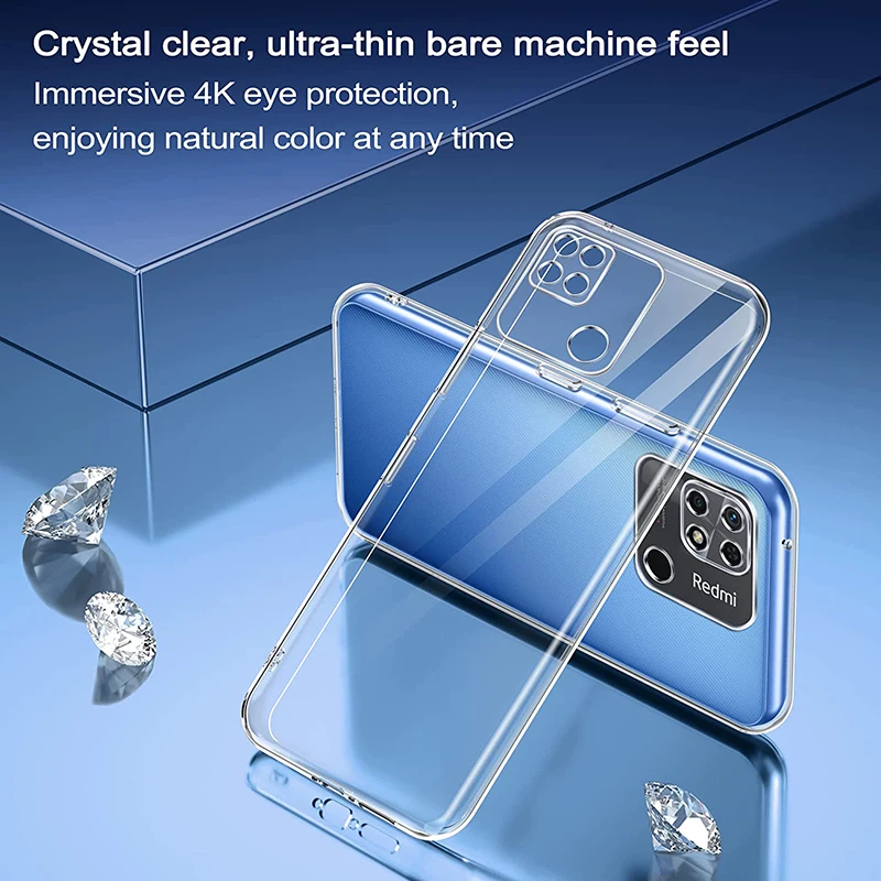 Funda de teléfono transparente Original para Xiaomi POCO C3 C31 C40, protector de cámara, TPU suave 360, a prueba de golpes, Funda transparente para móvil - imagen 2