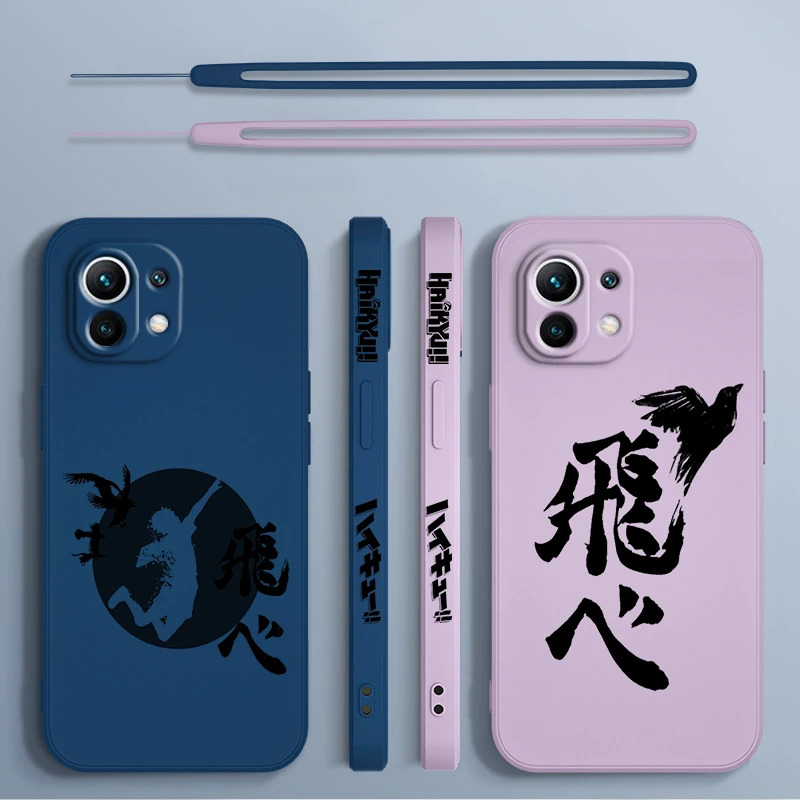 Funda de teléfono con logotipo de Anime haikyuu para Xiaomi 14, 13, 12, 11, 10 T Pro, Ultra Lite, 5G, cuerda líquida izquierda, 5G, cubierta suave - imagen 4