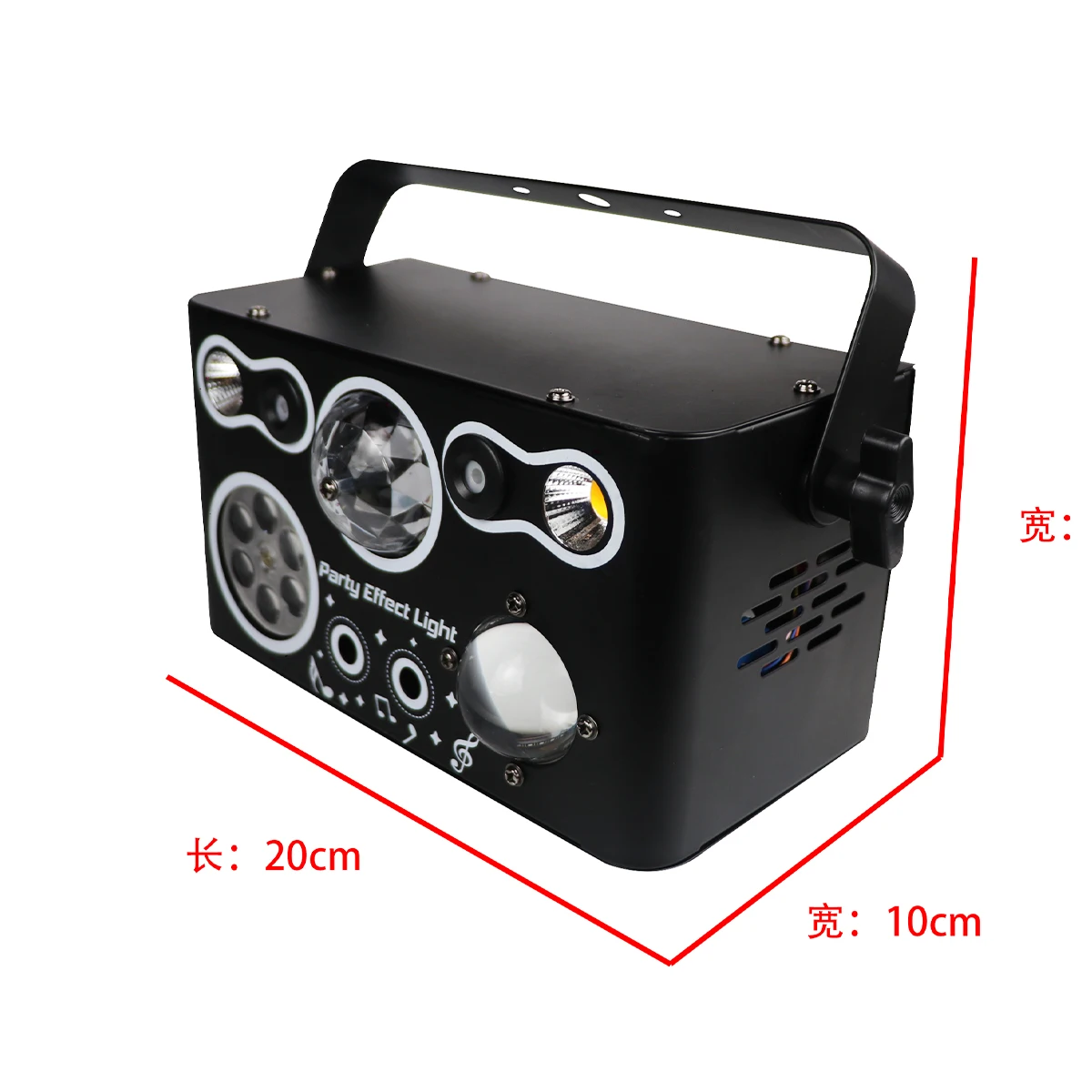 ALIEN-BOLA MÁGICA LED con efecto de luz de Escenario 6 en 1, lámpara estroboscópica de onda Wtaer, Gobo, estrella láser verde, RG, patrones láser, DJ, discoteca, fiesta, baile - imagen 3