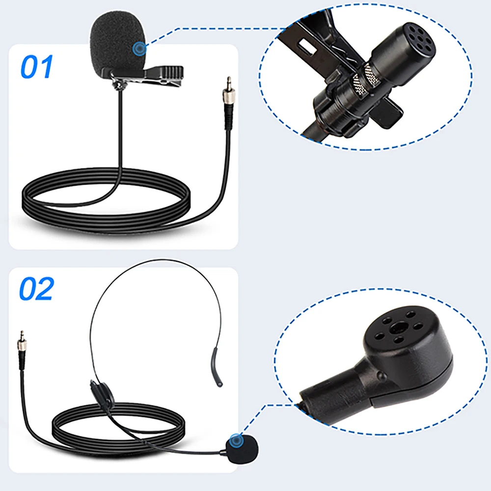 Micrófono inalámbrico UHF Lavalier con transmisor Bodypack, instrucciones - imagen 5