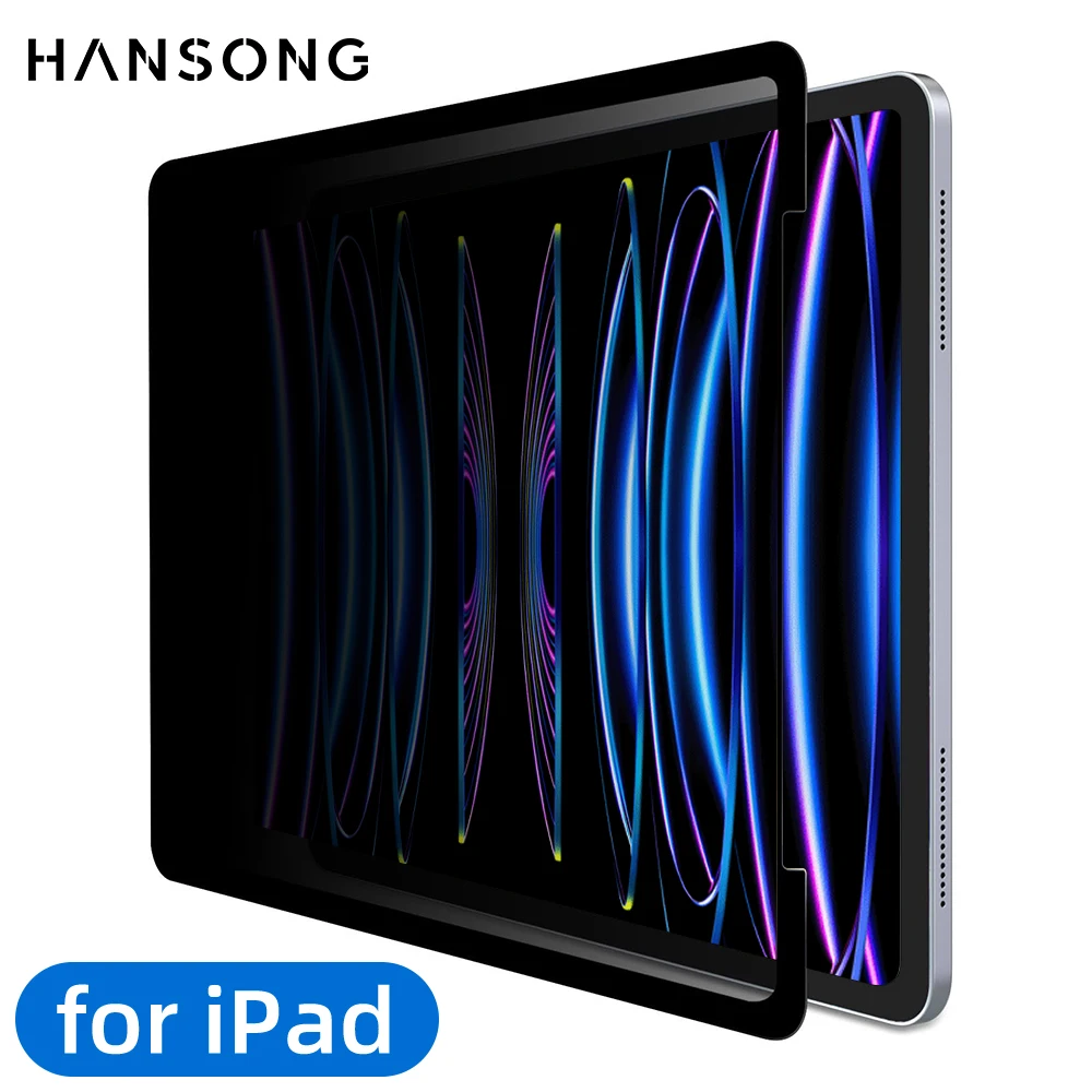 Protector de pantalla de privacidad para iPad 10th Gen iPad Pro 10,5 11 12,9 Air 4 5th para iPad 10,2 7th 8th 9th Gen película antiespía extraíble