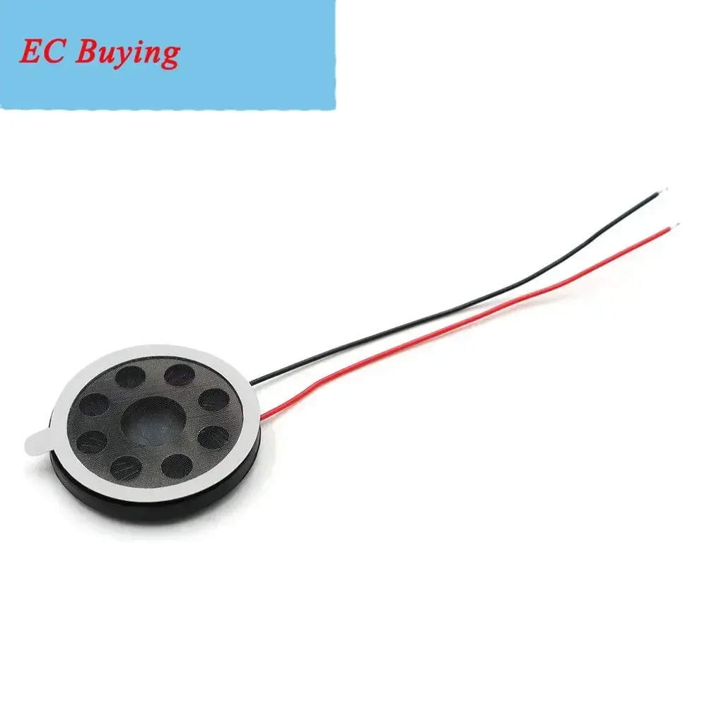 5 unids/lote diámetro 26MM 8 Ohm 1 vatio cable interno de plástico 60MM altavoz 26 MM 8R 0,5 1W Micro altavoz con cinta de doble cara 8Ohm 1W - imagen 3