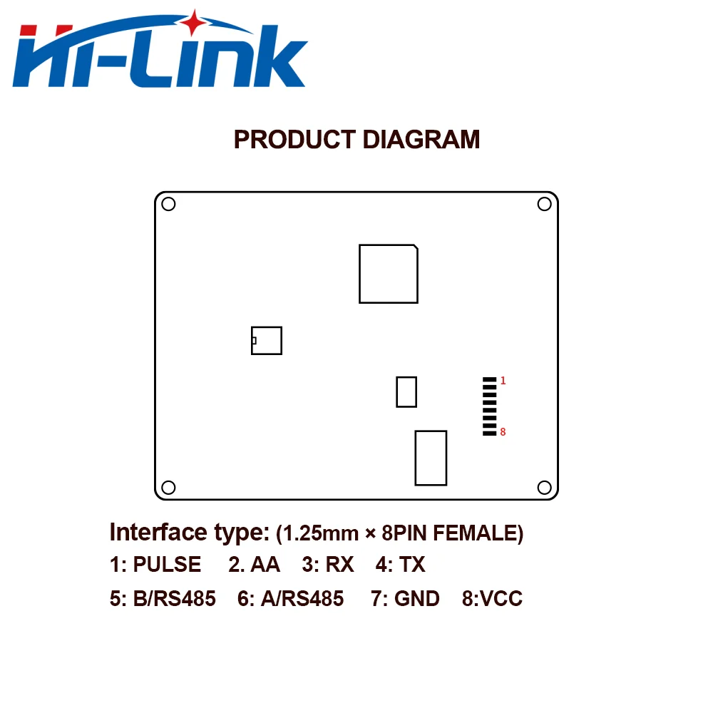 Hi-Link-Módulo de radar de retroalimentación de velocidad del vehículo, sensor de velocidad remoto HLK-LD2415H, comunicación en serie, onda milimétrica de 24G - imagen 5