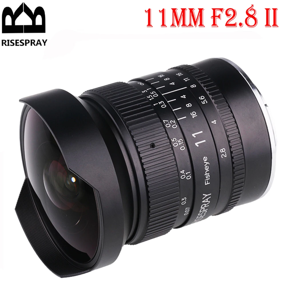 Nuevo lente gran angular ojo de pez de marco completo F2.8 II de 11mm para Sony NEX Mount Canon RF Nikon Z Mount A7II Z5 Z6 R6 cámara sin espejo - imagen 2