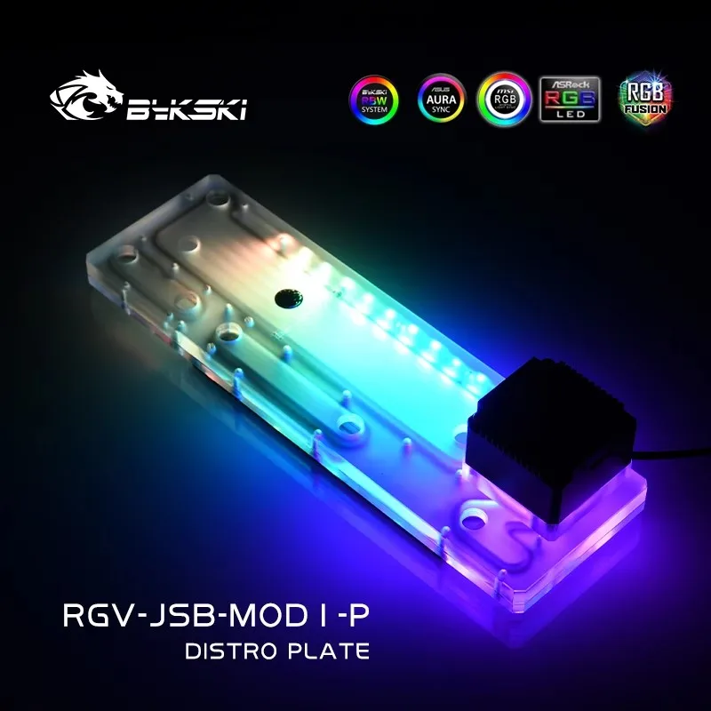 BYKSKI RGV-JSB-MOD1-P Placa acrílica Solución de canal de agua para uso en caja de PC JONSBO MOD1 para CPU y bloque GPU/bomba DDC combinada - imagen 4